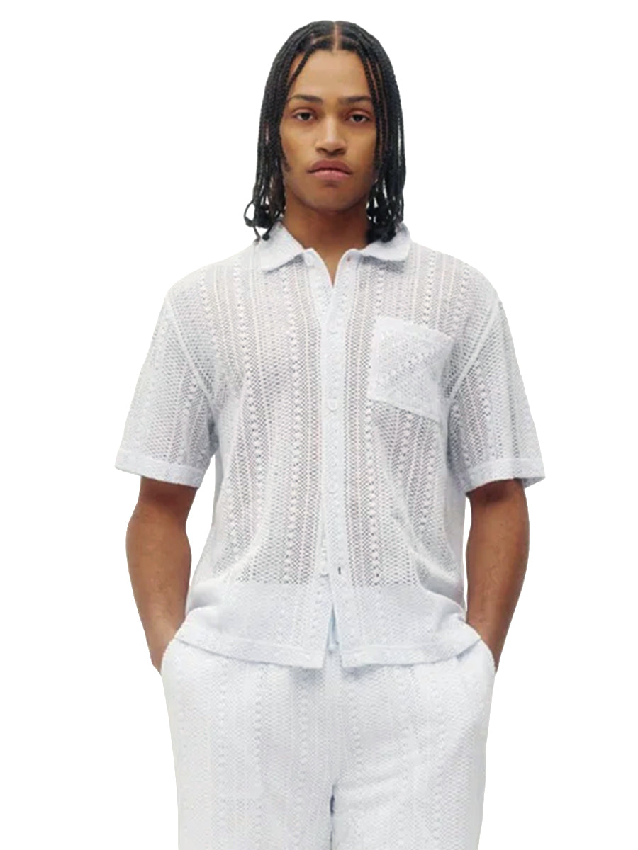 Crochet Box Shirt - Baby Blue