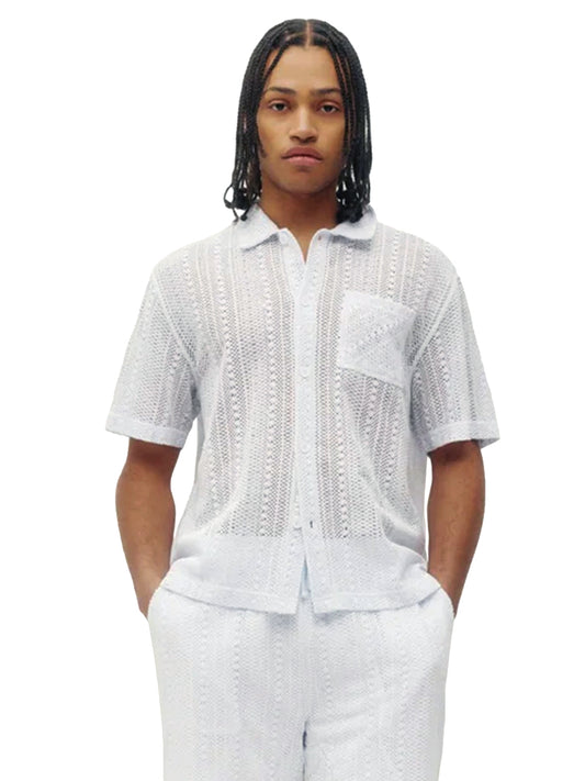 Crochet Box Shirt - Baby Blue