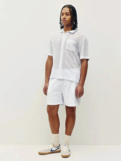 Crochet Box Shirt - Baby Blue
