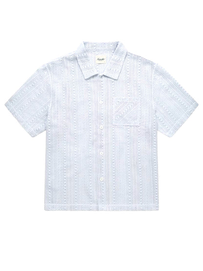 Crochet Box Shirt - Baby Blue