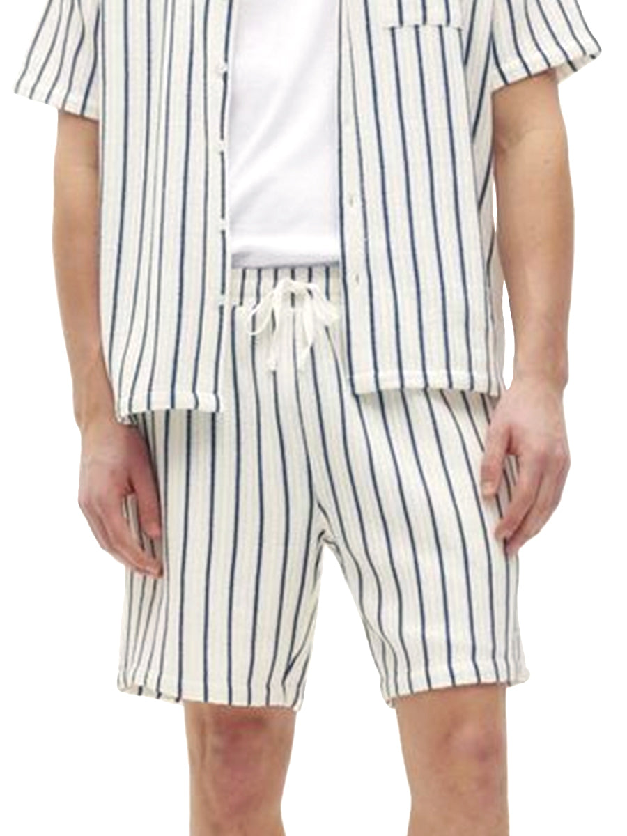 Crochet Stripe Shorts - White & Black