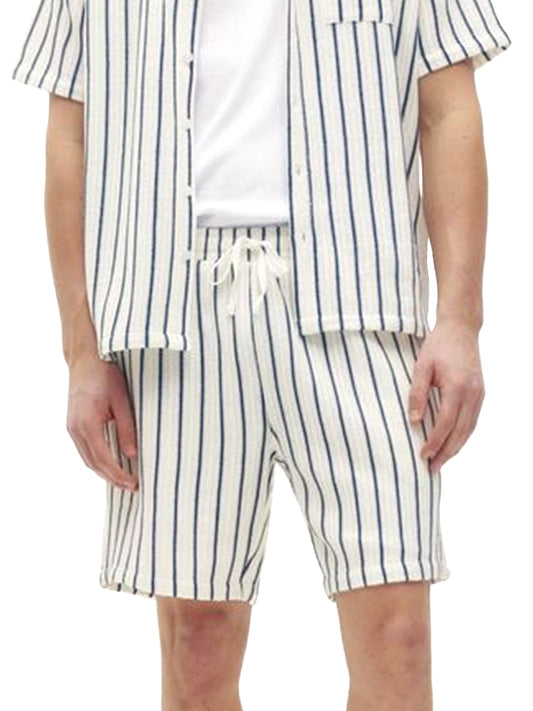 Crochet Stripe Shorts - White & Black