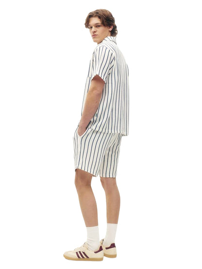 Crochet Stripe Shorts - White & Black
