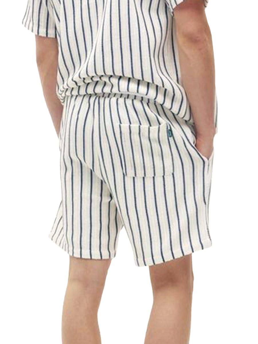 Crochet Stripe Shorts - White & Black