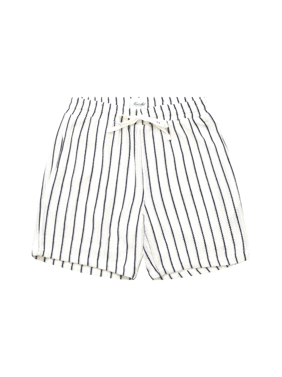 Crochet Stripe Shorts - White & Black