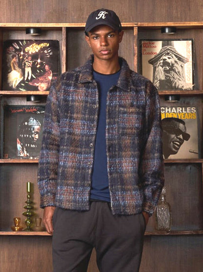 Faux Mohair Shirt - Navy