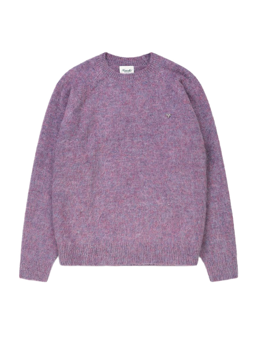 Fuzzy Knit Crew Sweater - Lilac