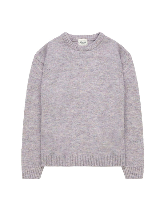 Heathered Knit Crew - Lavender