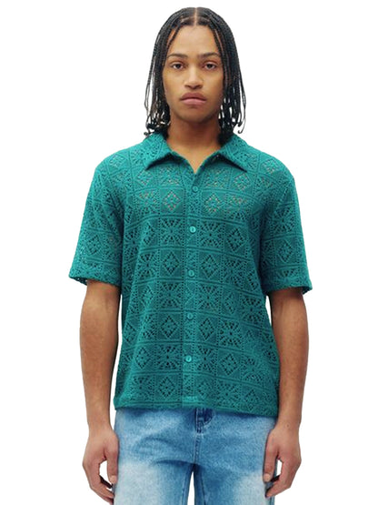 Lace Shirt - Teal Green