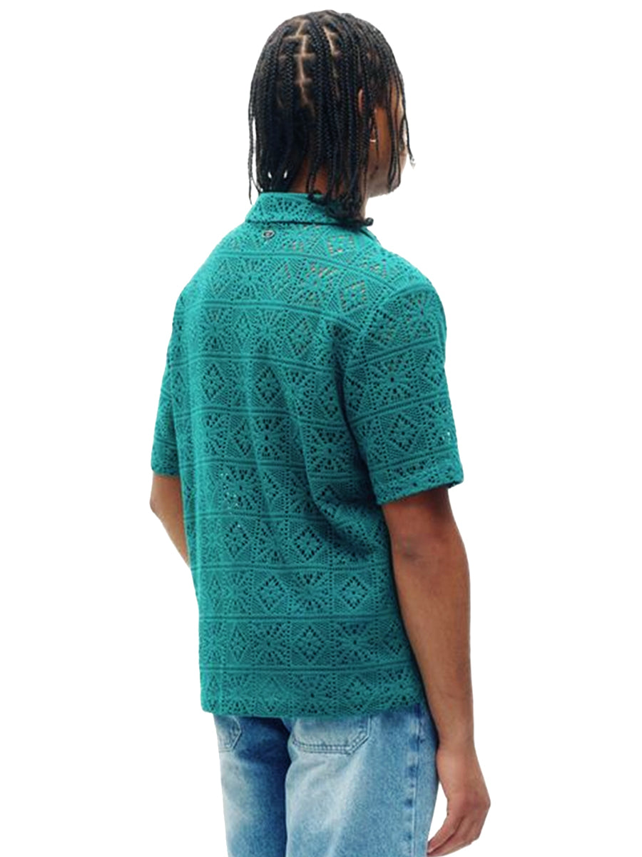 Lace Shirt - Teal Green