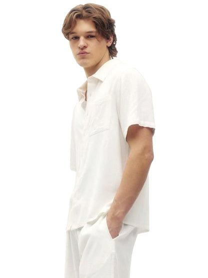 Linen Shirt - Flat White