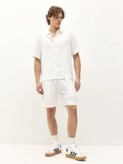 Linen Shirt - Flat White