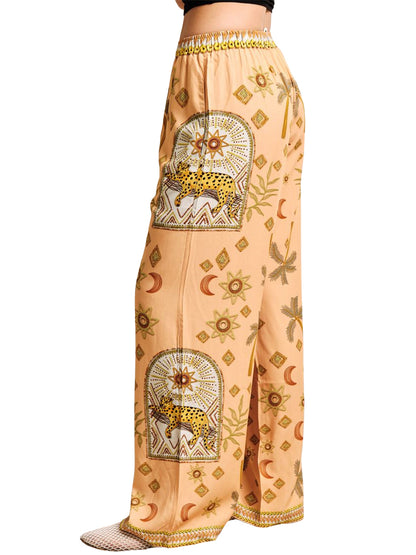Lounge Pants - Peach Jaguar