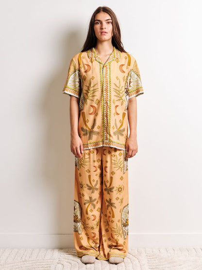 Lounge Pants - Peach Jaguar