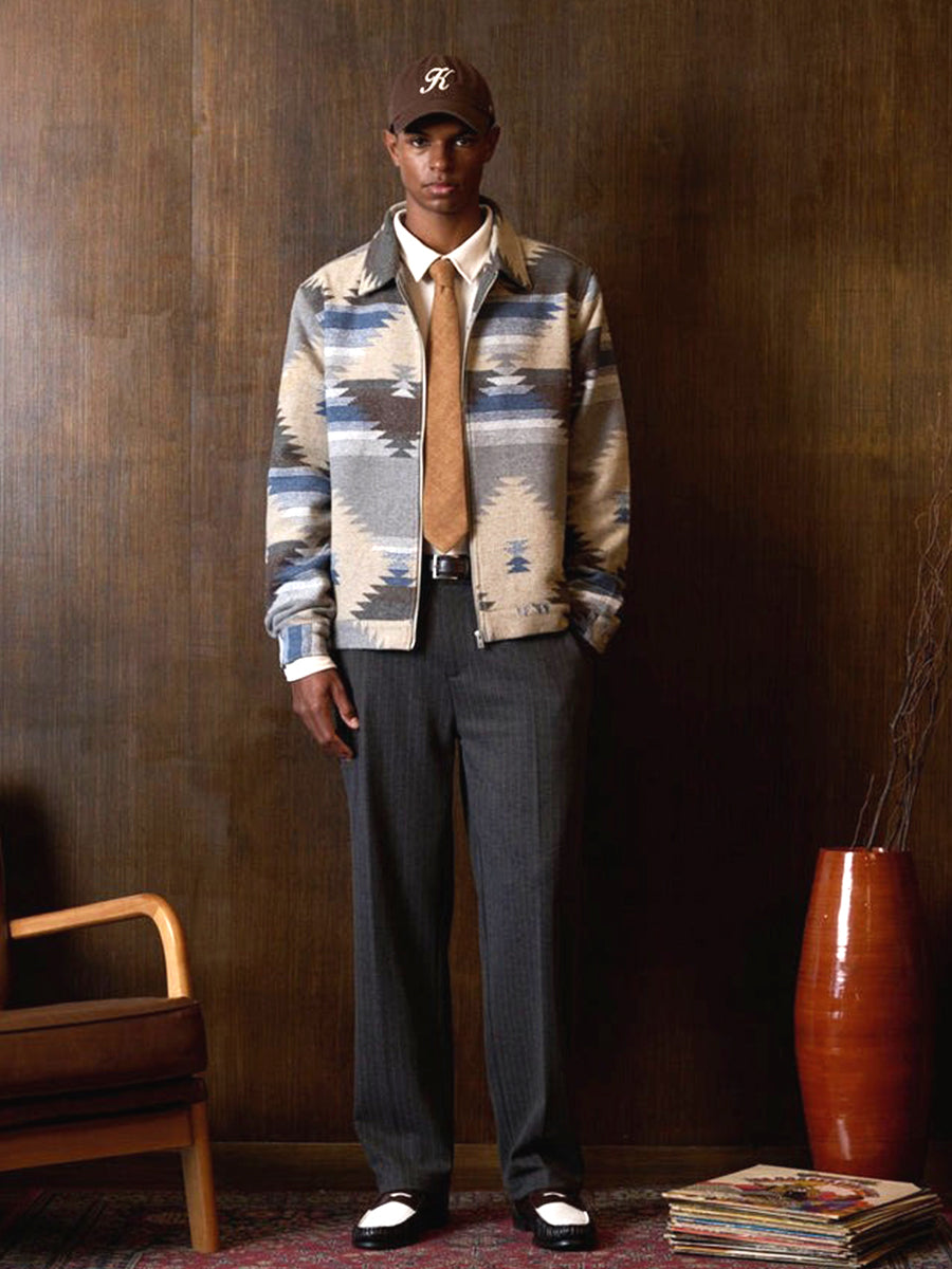 Pinstripe Ponte Trousers - Grey