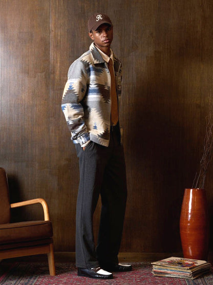 Pinstripe Ponte Trousers - Grey