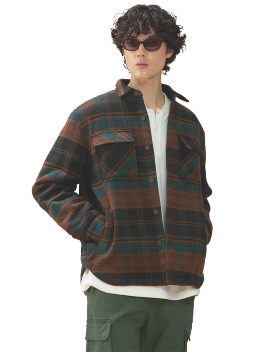 Quilted Plaid Jacket - Spruce