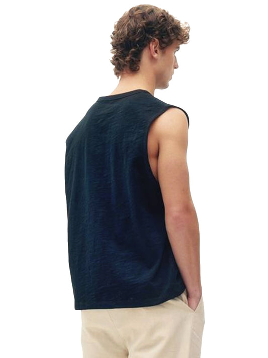 Slub Muscle Tank - Black