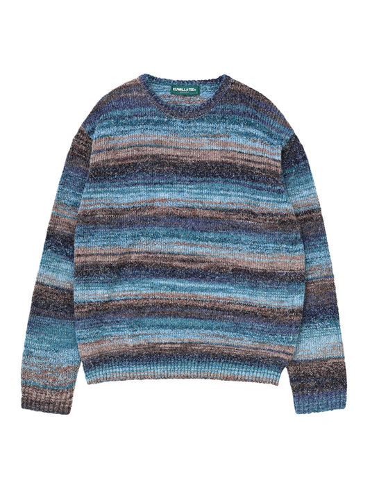 Space-Knit Crew Sweater - Blue