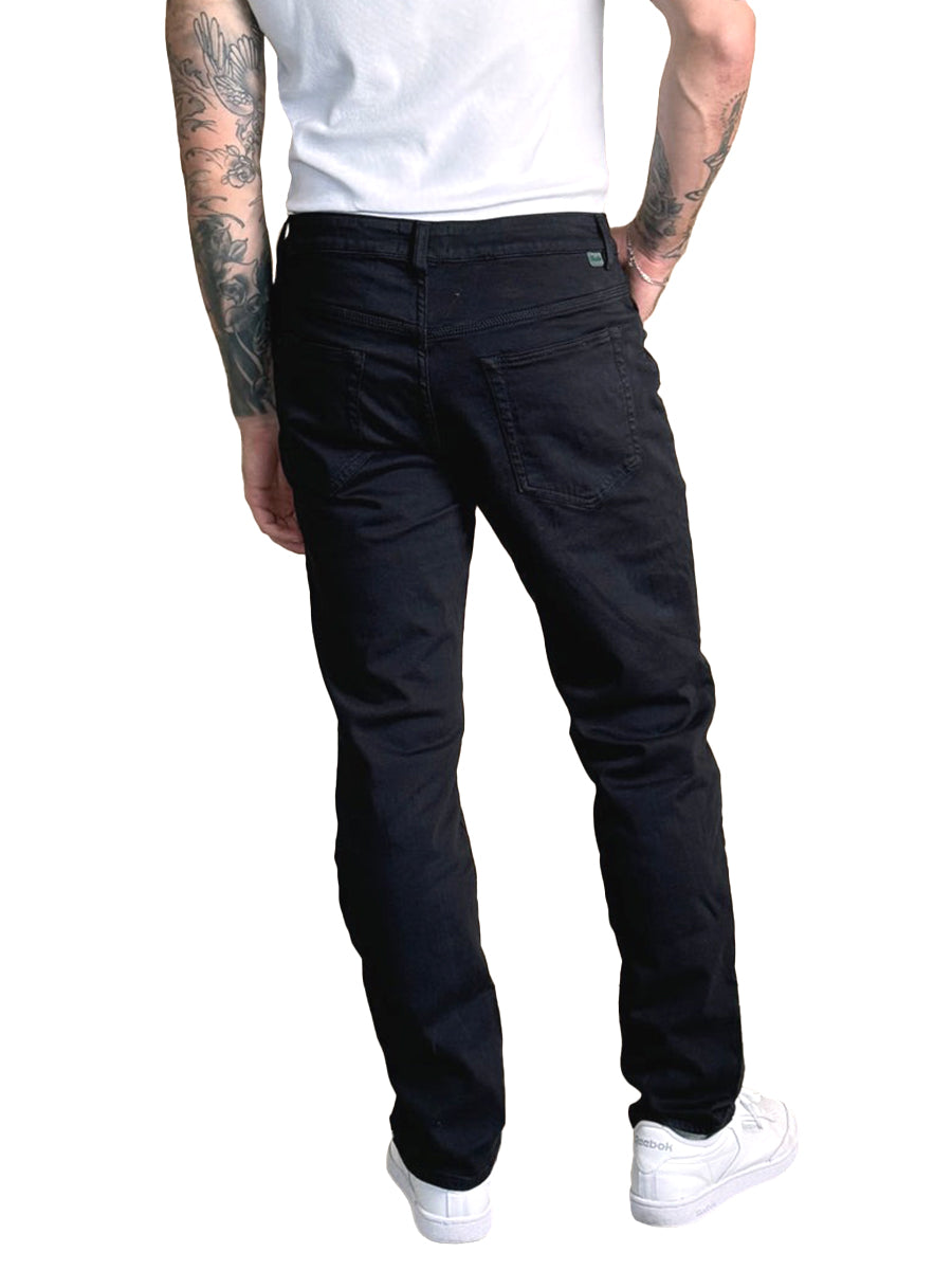 Super Stretch Knit Slim Leg Jeans - Black