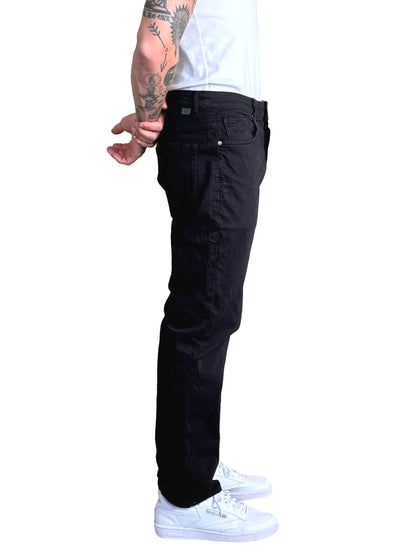 Super Stretch Knit Slim Leg Jeans - Black