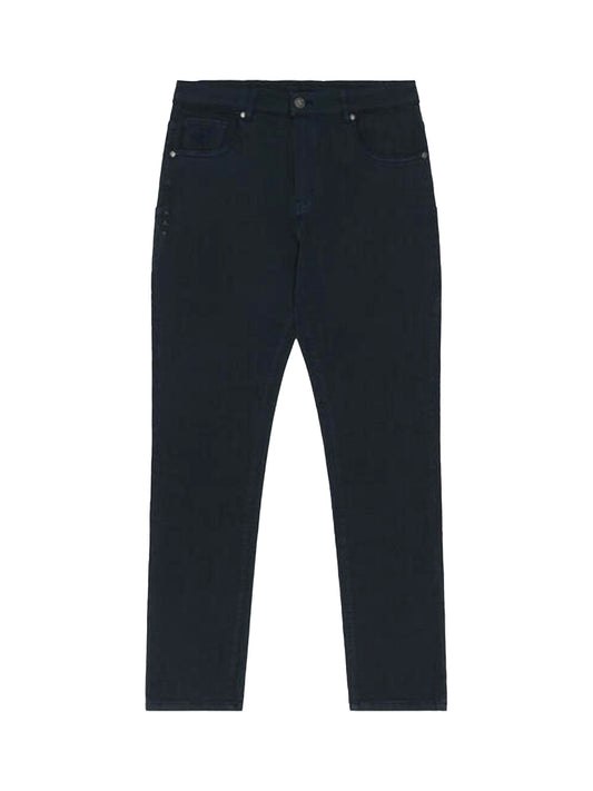 Super Stretch Knit Straight Leg Jeans - Black