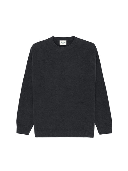 Textured Knit Crew - Black