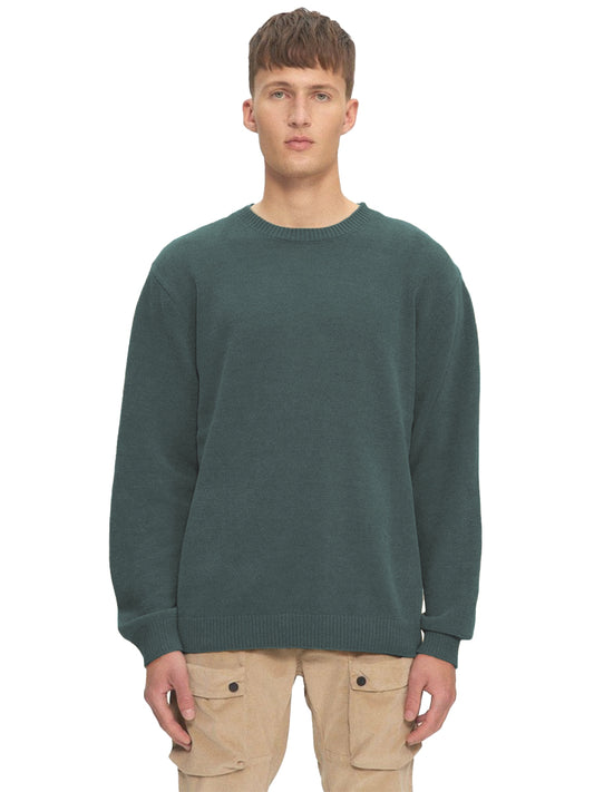 Textured Knit Crew - Spruce