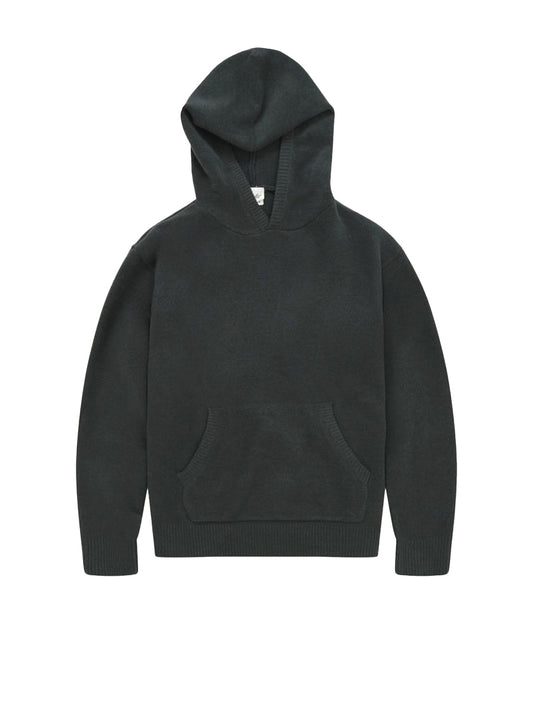 Textured Knit Hoodie - Pine