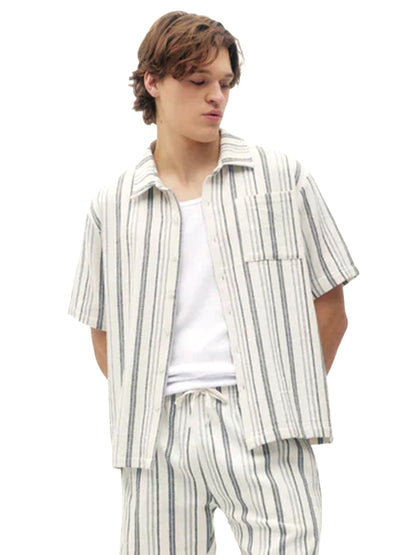 Textured Stripe Shirt - Grey
