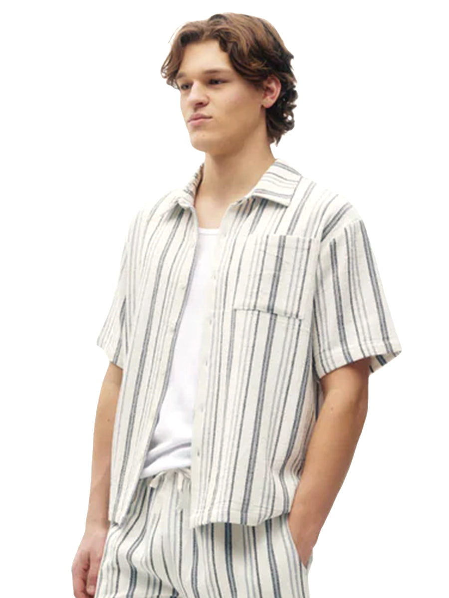 Textured Stripe Shirt - Grey