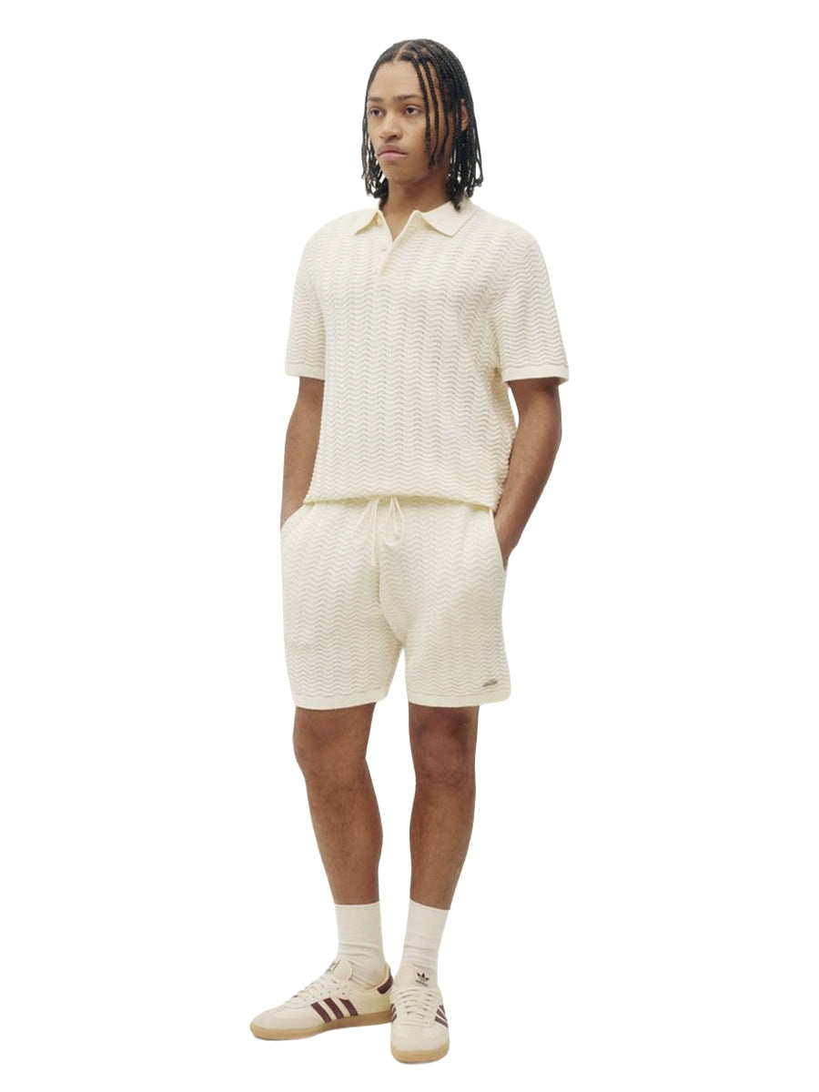 Wave Knit Polo - Off White