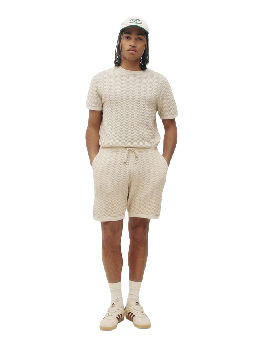 Wave Knit Tee - Sand