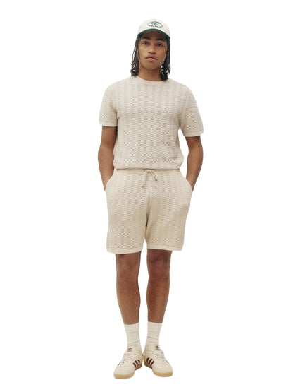 Wave Knit Tee - Sand