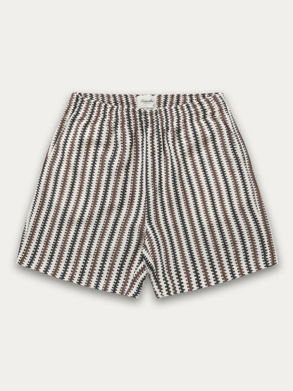 Zig-Zag Shorts - Brown