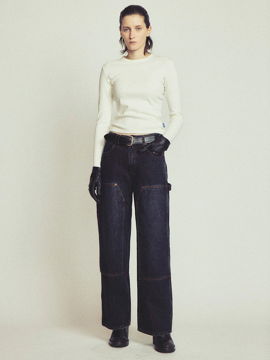 Double-Knee Carpenter Pants - Dirty Indigo