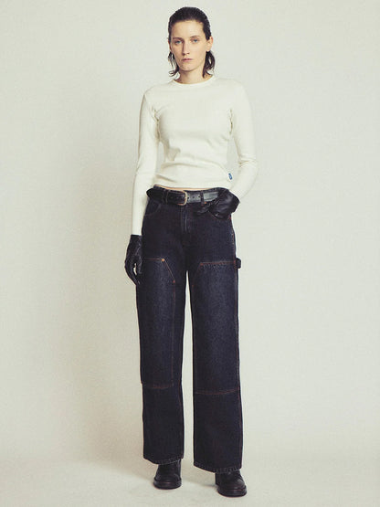 Double-Knee Carpenter Pants - Dirty Indigo
