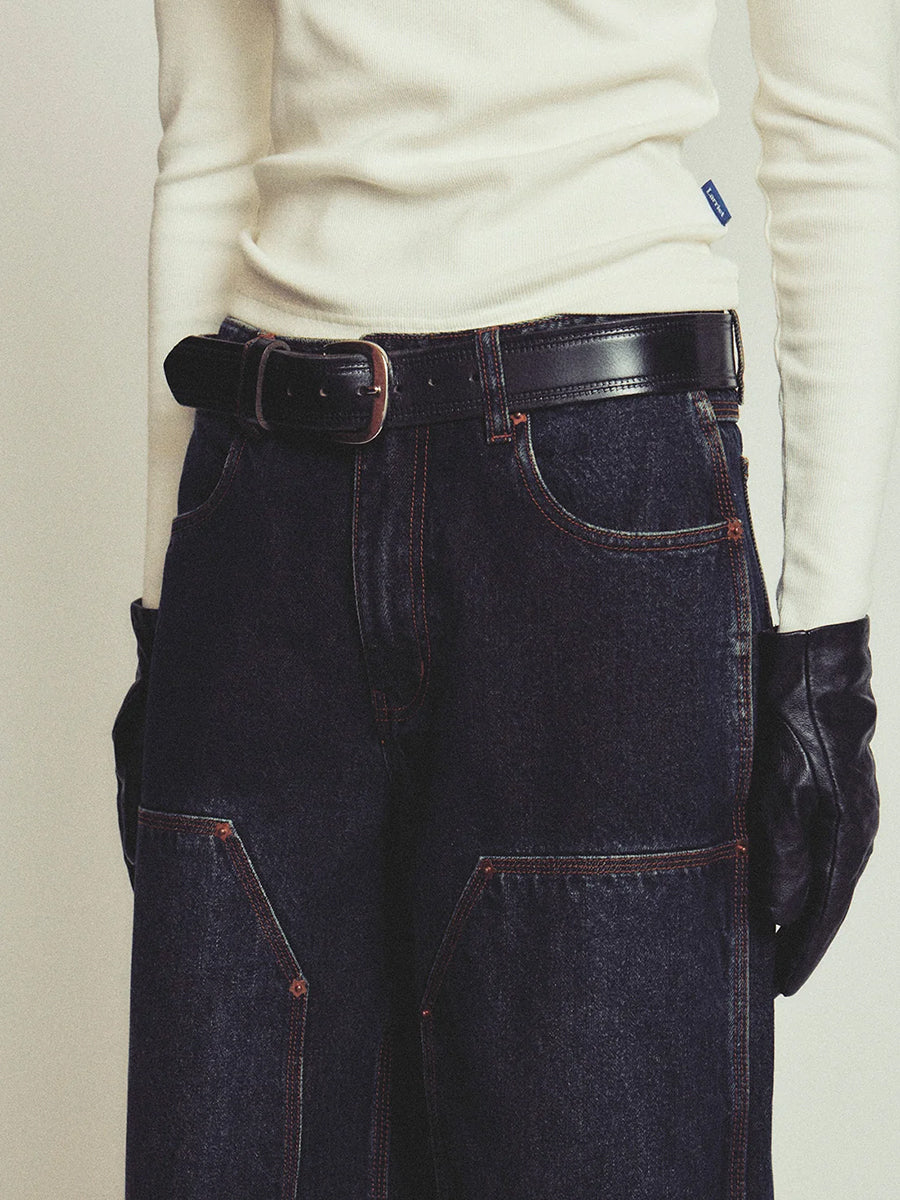 Double-Knee Carpenter Pants - Dirty Indigo