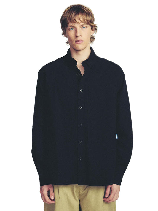 Grant Shirt - Black Seersucker