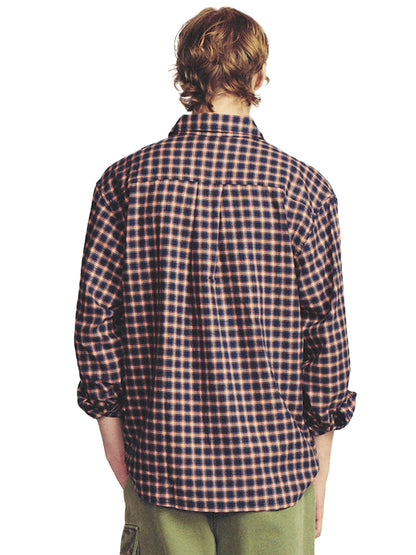 Grant Shirt - Navy & Red Plaid