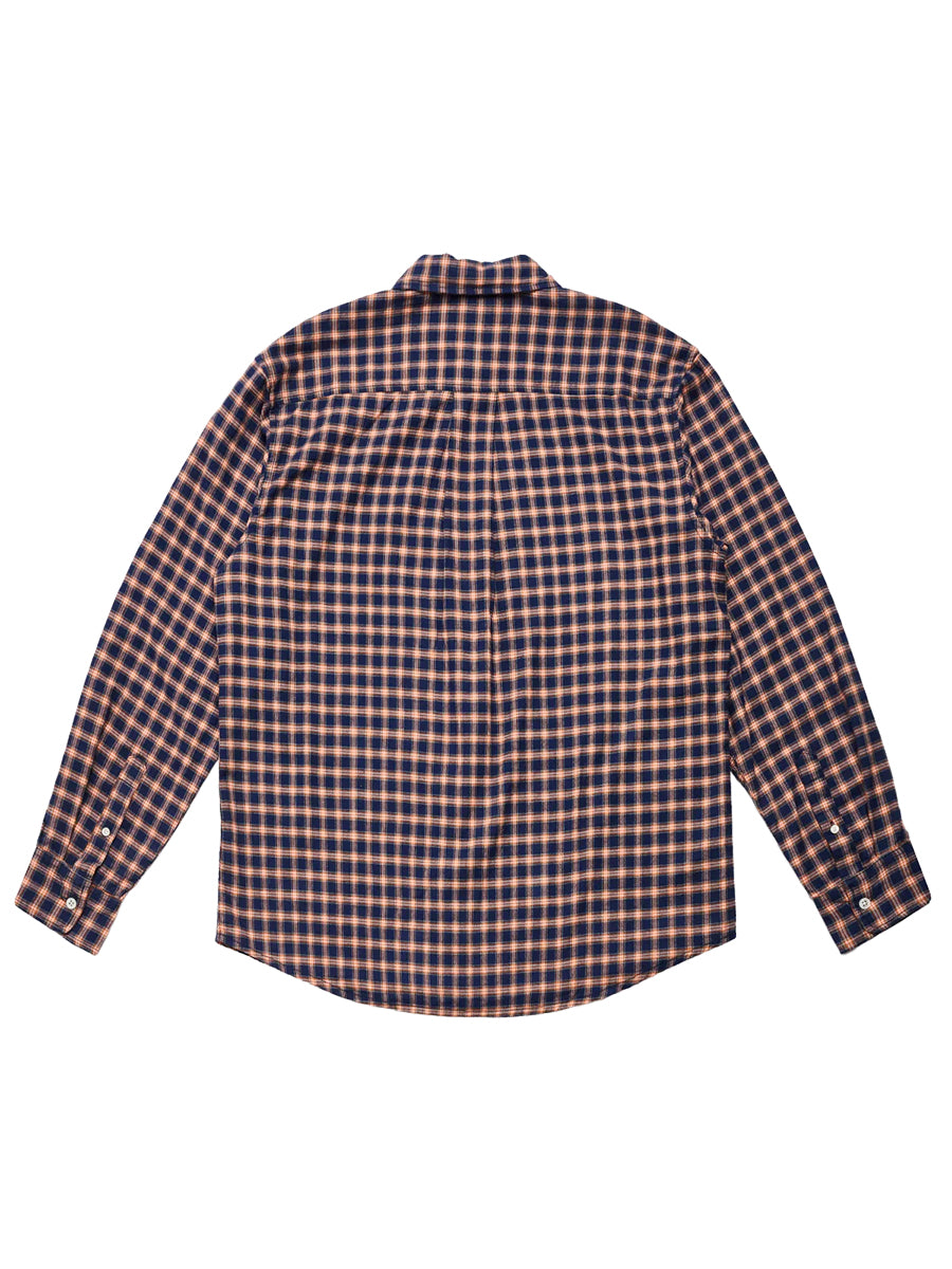 Grant Shirt - Navy & Red Plaid