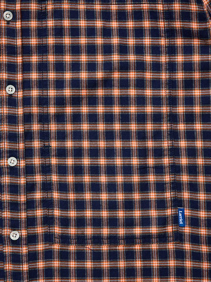 Grant Shirt - Navy & Red Plaid