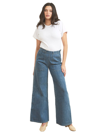 Long Sabrina Pants - Washed Indigo