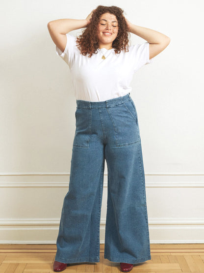 Long Sabrina Pants - Washed Indigo