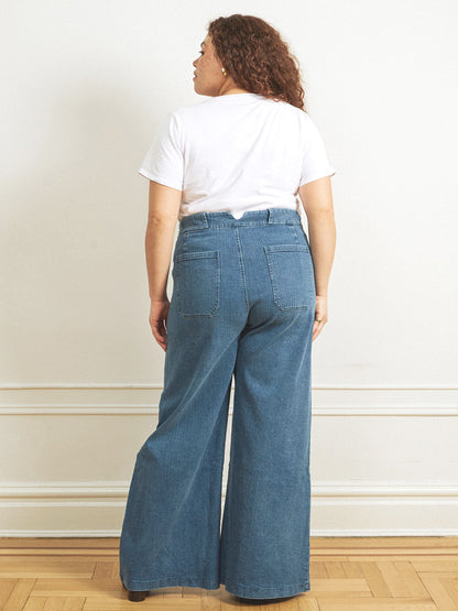 Long Sabrina Pants - Washed Indigo