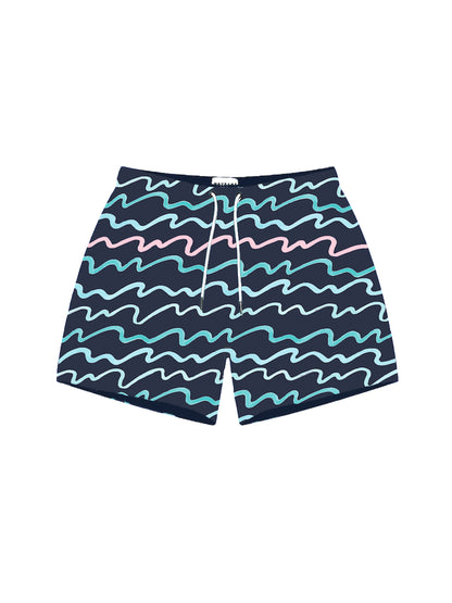 90s Wave Swim Shorts