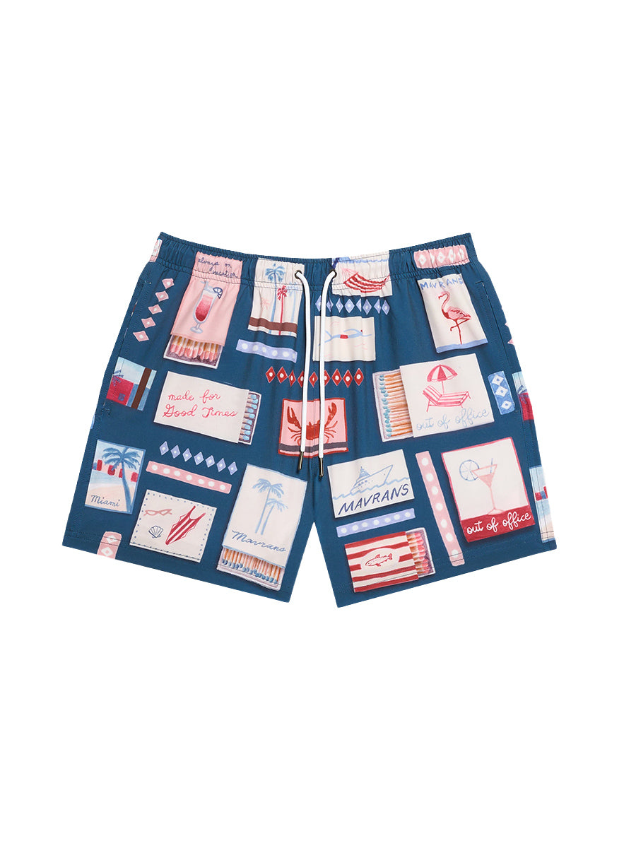 Match Box Swim Shorts - Blue