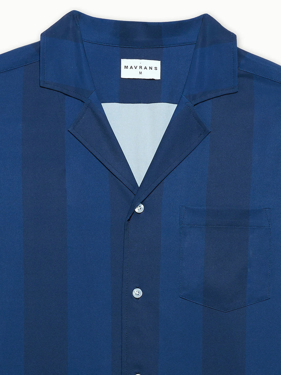 Navy Tonal Cabana Weekend Shirt