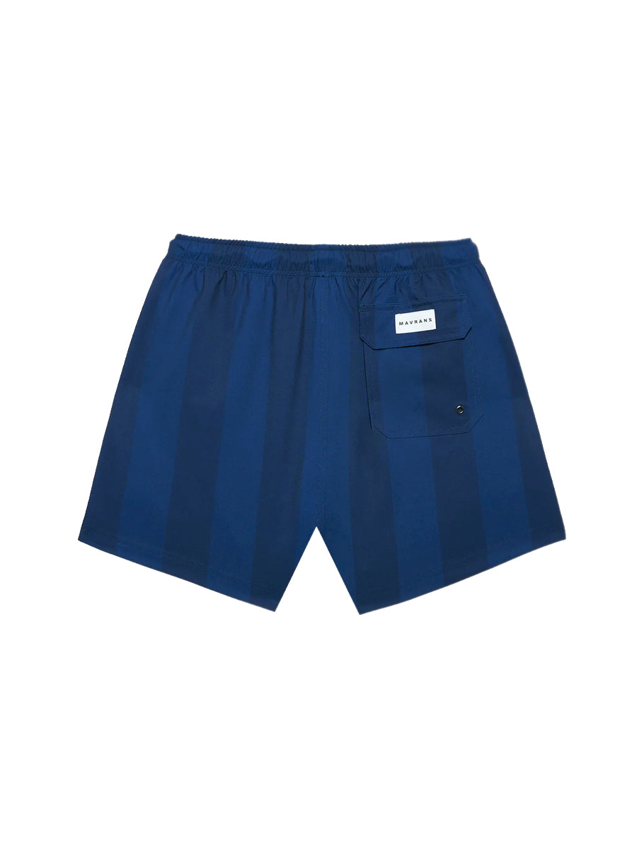 Navy Tonal Cabana Swim Shorts