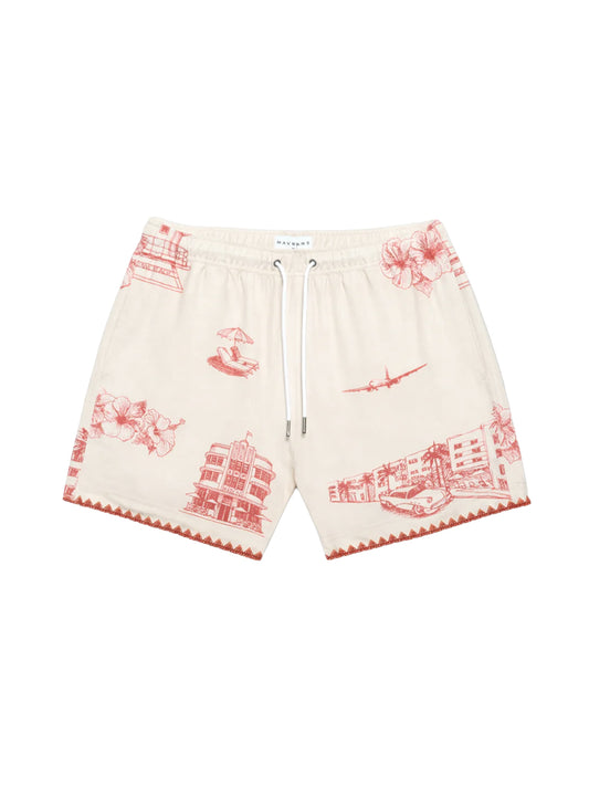 Ocean Drive Swim Shorts - Red
